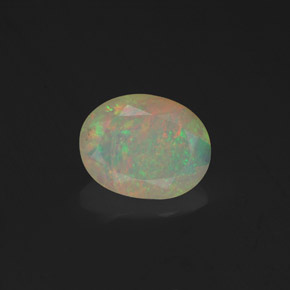 Opale naturale multicolore da 0,98 ct, trasparente, trasparente/traslucido