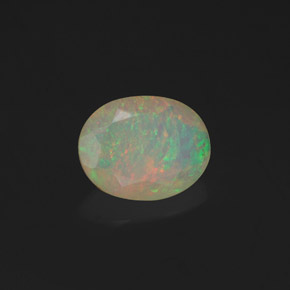 Opale naturale multicolore da 0,98 ct, trasparente, trasparente/traslucido