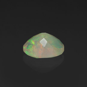 Opale naturale multicolore da 1,23 ct, taglio ovale, trasparente