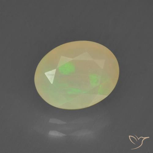 1.09ct Naturale Multicolore Opale, Ovale, Traslucido
