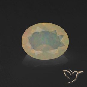 1.02ct Naturale Multicolore Opale, Ovale, Trasparente