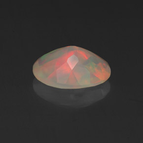 Opale naturale multicolore da 0,96 ct, taglio ovale, trasparente