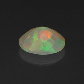Opale naturale multicolore da 1,06 ct, taglio ovale, trasparente