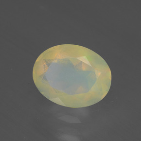 Opale naturale multicolore da 1,18 ct, taglio ovale, traslucido