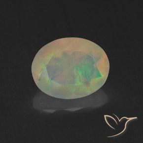 1.16ct Naturale Multicolore Opale, Ovale, Trasparente