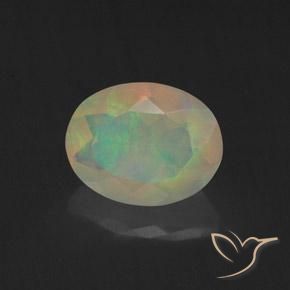 Opale Multicolore naturale da 1.16 ct, Ovale, Trasparente
