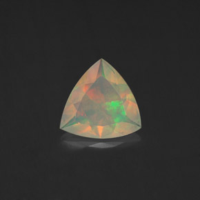 Opale naturale multicolore da 0,74 ct, trillion, trasparente