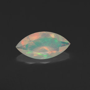 Opale naturale multicolore da 0,97 ct, marchesa, trasparente