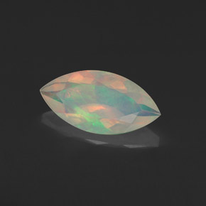 Opale naturale multicolore da 0,97 ct, marchesa, trasparente