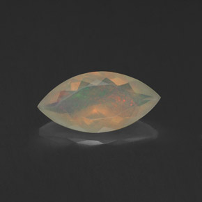 Opale naturale multicolore da 0,88 ct, marchesa, trasparente