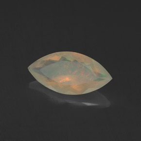 Opale naturale multicolore da 0,88 ct, marchesa, trasparente