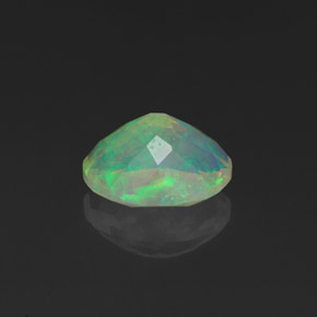 Opale naturale multicolore da 1,29 ct, taglio ovale, trasparente