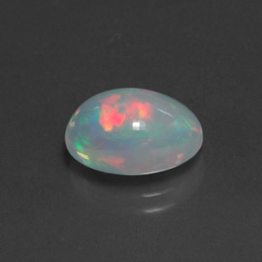 Opale naturale multicolore da 2,46 ct, taglio ovale, trasparente