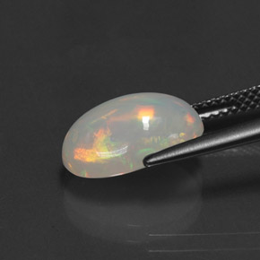 Opale naturale multicolore da 2,98 ct, trasparente, trasparente/traslucido