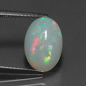 Opale naturale multicolore da 2,57 ct, trasparente, trasparente/traslucido