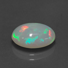 Opale naturale multicolore da 2,57 ct, trasparente, trasparente/traslucido