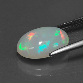 Opale naturale multicolore da 2,57 ct, trasparente, trasparente/traslucido