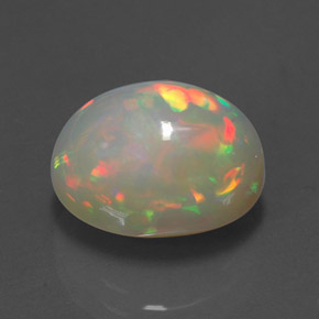 Opale naturale multicolore da 4,94 ct, trasparente, trasparente/traslucido
