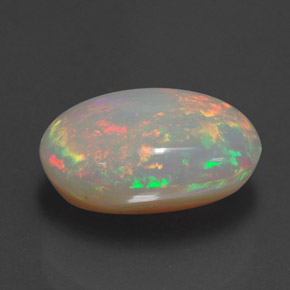 Opale naturale multicolore da 4,88 ct, trasparente, trasparente/traslucido