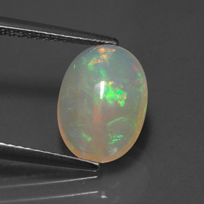 Opale naturale multicolore da 2,09 ct, trasparente, trasparente/traslucido