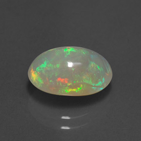 Opale naturale multicolore da 2,09 ct, trasparente, trasparente/traslucido