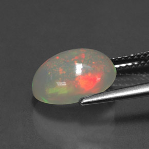 Opale naturale multicolore da 2,34 ct, trasparente, trasparente/traslucido