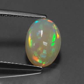 Opale naturale multicolore da 2,10 ct, trasparente, trasparente/traslucido
