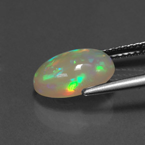 Opale naturale multicolore da 2,10 ct, trasparente, trasparente/traslucido