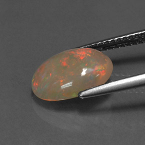 Opale naturale multicolore da 1,77 ct, trasparente, trasparente/traslucido