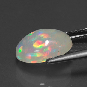 Opale naturale multicolore da 1,98 ct, trasparente, trasparente/traslucido