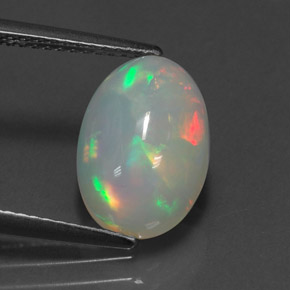 Opale naturale multicolore da 2,60 ct, trasparente, trasparente/traslucido