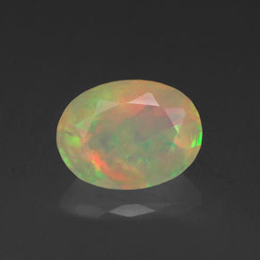 Opale naturale multicolore da 0,87 ct, trasparente, trasparente/traslucido
