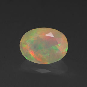 Opale naturale multicolore da 0,87 ct, trasparente, trasparente/traslucido