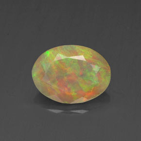 Opale naturale multicolore da 0,82 ct, trasparente, trasparente/traslucido