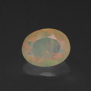Opale naturale multicolore da 0,88 ct, trasparente, trasparente/traslucido