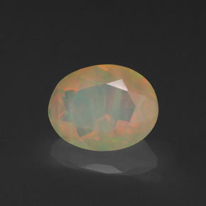 Opale naturale multicolore da 0,88 ct, trasparente, trasparente/traslucido
