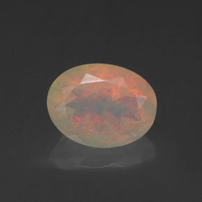 Opale naturale multicolore da 0,89 ct, trasparente, trasparente/traslucido