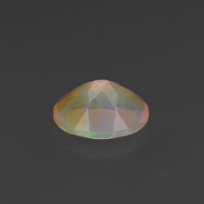 Opale naturale multicolore da 0,88 ct, taglio ovale, trasparente