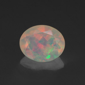 Opale naturale multicolore da 0,83 ct, trasparente, trasparente/traslucido