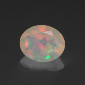 Opale naturale multicolore da 0,83 ct, trasparente, trasparente/traslucido