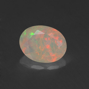 Opale naturale multicolore da 0,76 ct, trasparente, trasparente/traslucido