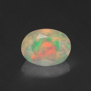 Opale naturale multicolore da 0,96 ct, trasparente, trasparente/traslucido
