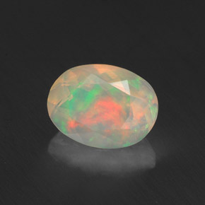 Opale naturale multicolore da 0,96 ct, trasparente, trasparente/traslucido