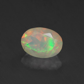 Opale naturale multicolore da 0,67 ct, trasparente, trasparente/traslucido