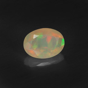 Opale naturale multicolore da 0,50 ct, trasparente, trasparente/traslucido