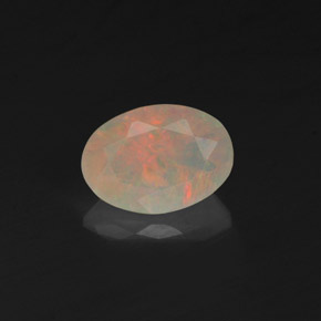 Opale naturale multicolore da 0,49 ct, trasparente, trasparente/traslucido