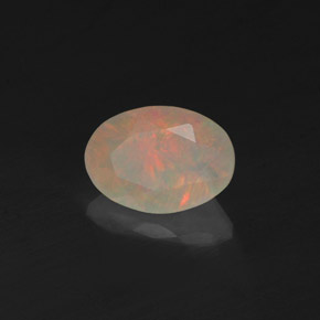 Opale naturale multicolore da 0,49 ct, trasparente, trasparente/traslucido