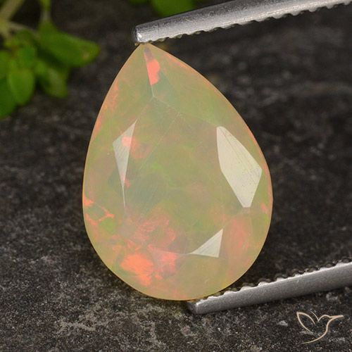 1.75ct Naturale Multicolore Opale, Forma a pera, Trasparente