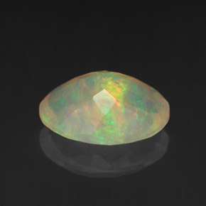 Opale naturale multicolore da 1,71 ct, taglio ovale, trasparente