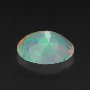 Opale naturale multicolore da 1,75 ct, taglio ovale, trasparente